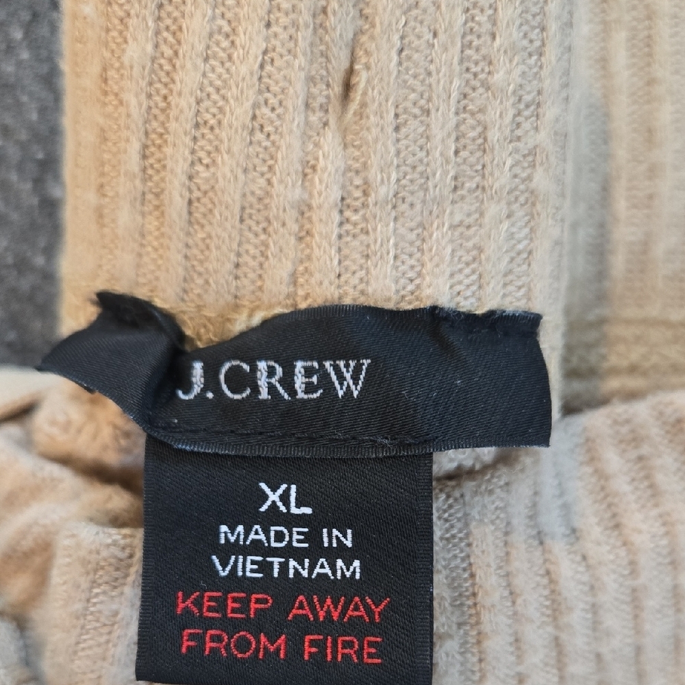 J. Crew Beige Ribbed Knit Pants - Picture 2 of 4